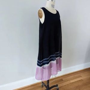 Donna Karan Tie-Dye Dipped Hem Shift Dress Size L